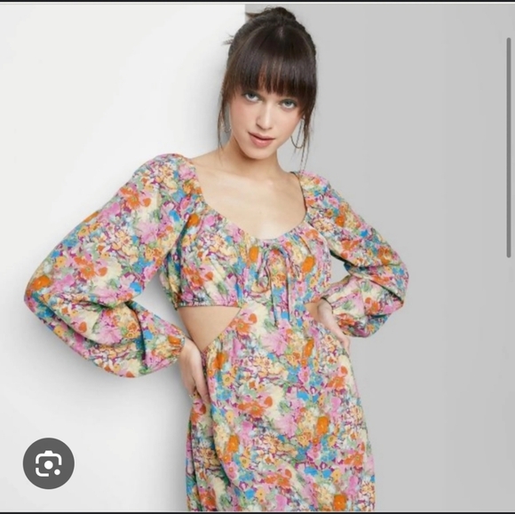 wild fable Dresses & Skirts - Wild Fable Pink Floral Cut Out Dress
